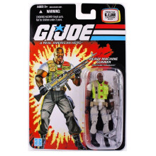 G.I. Joe 2007 Hasbro Heavy Machine Gunner Codename: Roadblock Actionfigur mit Basis und Zubehr aus der G.I. Joe Cartoon-Serie Neu Li