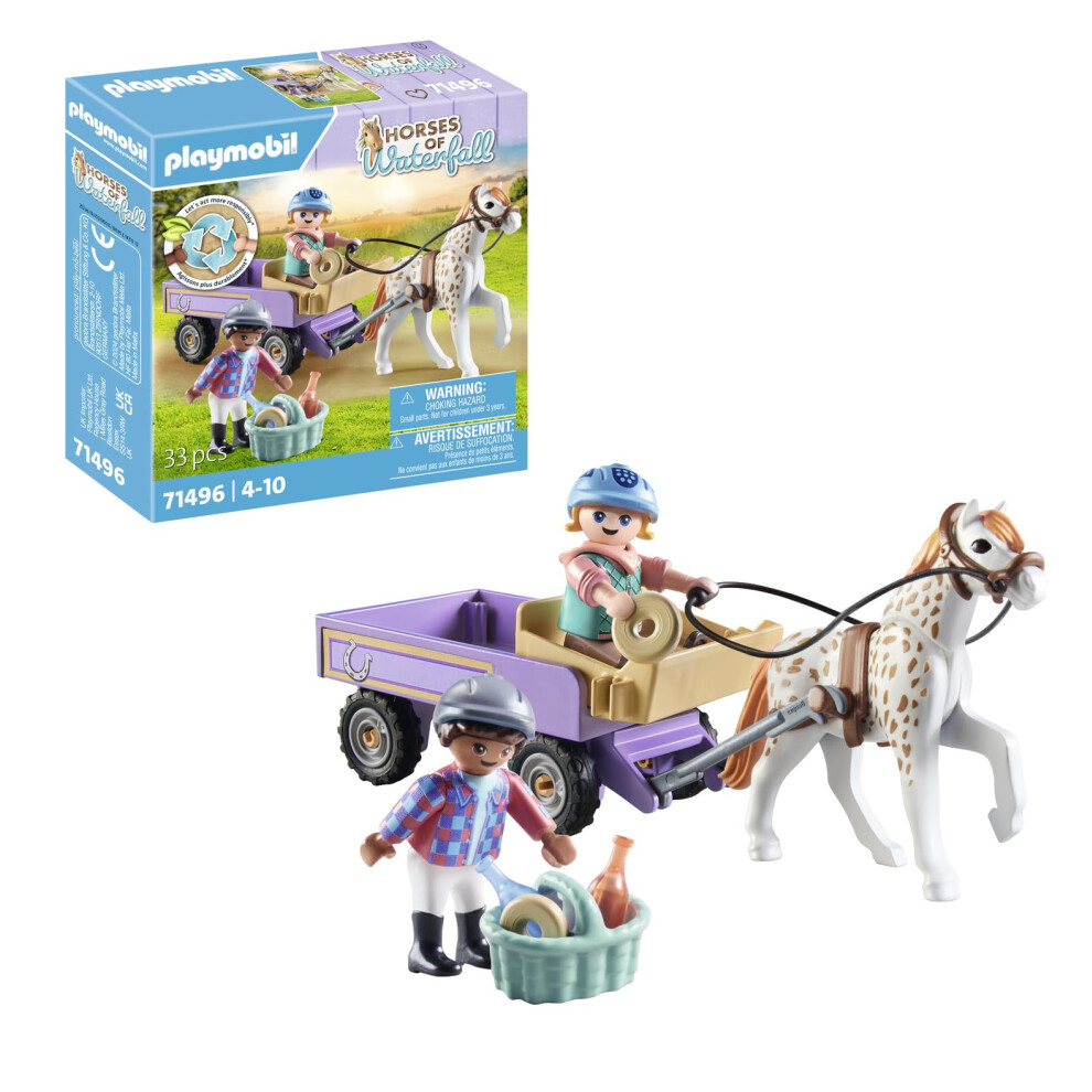 Playmobil Horses Of Waterfall 71496 Carriage With Pony Magic Ride On Pony Exciting Adventures On Waterfall Ranch Detailed Toys For Kids Ages 4