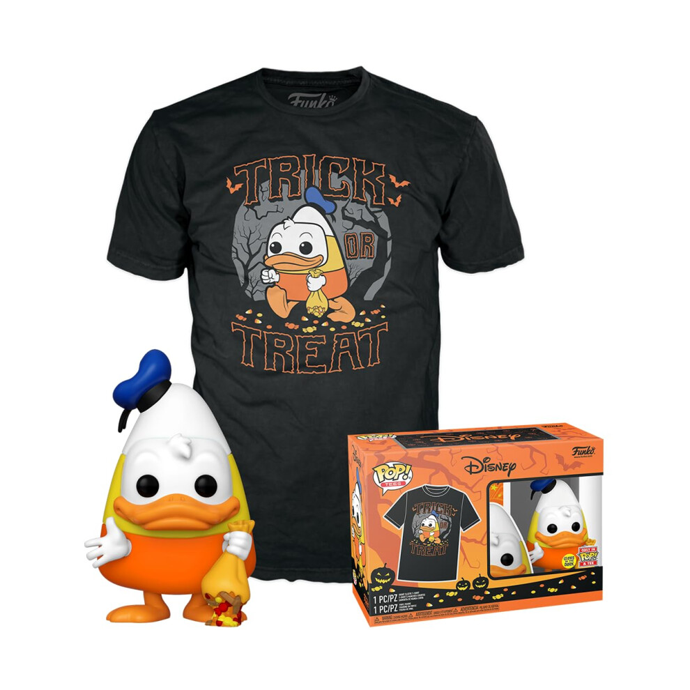 Funko POP! & Tee: Disney - Halloween Donald Duck - Glow in The Dark - Extra Large - (XL) - T-Shirt - Clothes with Collectable Vinyl Figure - Gift Idea