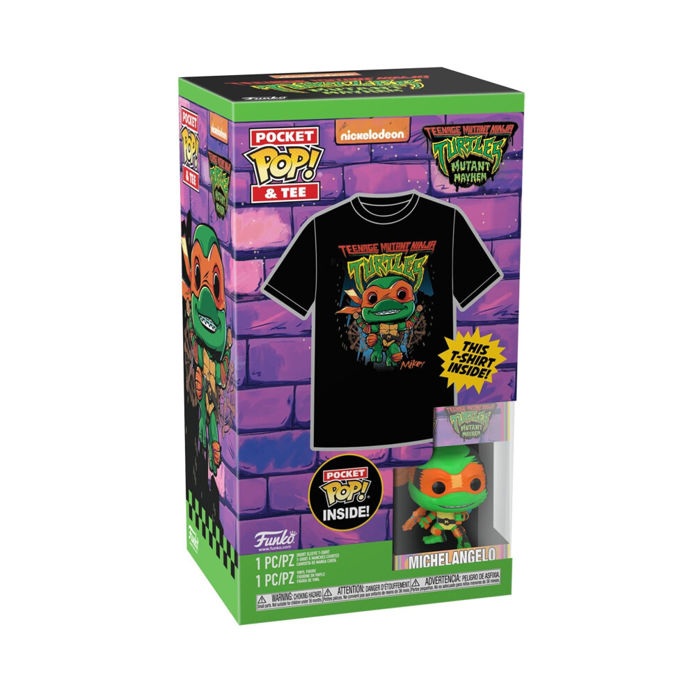 Funko Pocket POP! & Tee: Teenage Mutant Ninja Turtles (TMNT) - Large - (L) - T-Shirt - Clothes with Collectable Vinyl Minifigure - Gift Idea for Adult
