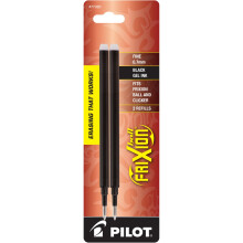 PILOT FriXion Gel-inktvullingen voor uitwisbare pennen Fijne punt zwarte inkt 2-pack (77320)