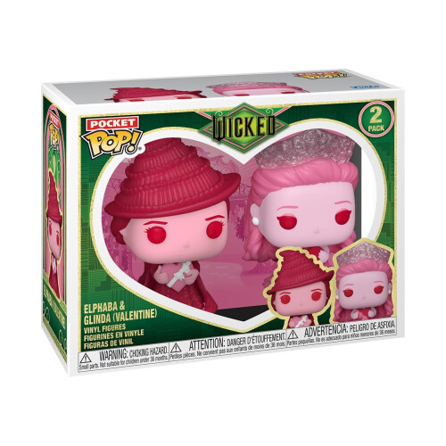 Funko Funko Pocket Pop !: Valentines 2 -Pack - Elphaba & Glinda (Valentine)