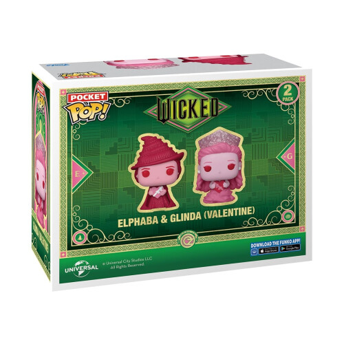 Funko Funko Pocket Pop !: Valentines 2 -Pack - Elphaba & Glinda (Valentine) 2