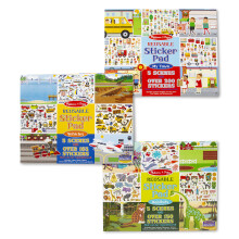 Melissa & Doug jrafelhasznlhat matricaprna kszlet: Habitats Vehicles Telepls: 115 matrica