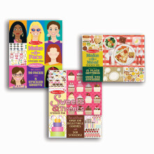 Melissa & Doug Sticker Pads 3-Pack - Snoep en lekkernijen, Make-a-Face Fashion, en Make-a-Meal - FSC-gecertificeerd