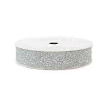 American Crafts Glitzerband, Silber, 5/8-Zoll