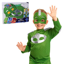 PJ Masks Turbo Blast Gekko Dress Up Set with Soft Mask Size 4-6X Kids Pretend Play Costumes Green Kids Toys for Ages 3 Up by Just Play