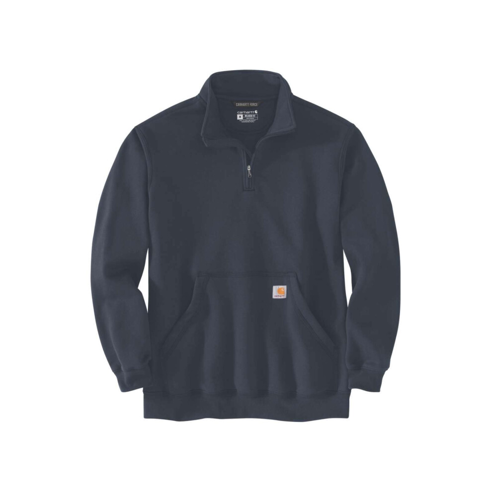 Carhartt Men's Big Loose Fit Midweight Quarter-Zip Mock-Neck Sweatshirt  New Navy  XX-Large/Tall