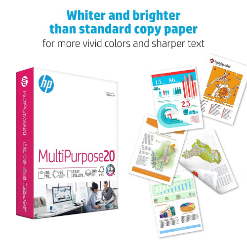 HP HP 112000 m/fins de papel 20lb 8-1/2 polegadas x11 polegadas GE 96 112 ISO 500/RM N   s n   s 1