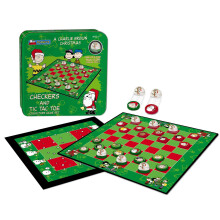 Checkers/Tic Tac Toe Tin Charlie Brown Christmas