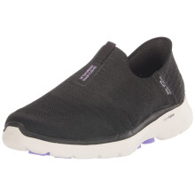 Skechers Kvinnors Hands Free Slip-ins Go Walk 6-Fabulous View Sneaker, Svart/Lavendel, 11
