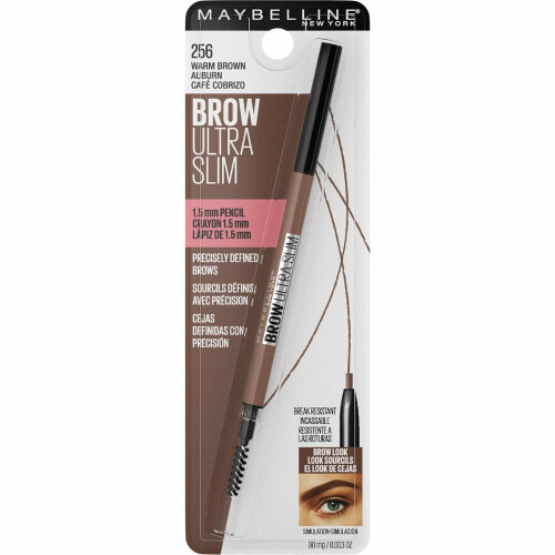 Maybelline Maybelline Brow Ultra Slim Μολύβι Μακιγιάζ Φρυδιών 1.55 MM με Βούρτσα Εξομάλυνσης, Ζεστό Καφέ 1