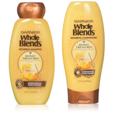 Garnier Whole Blends Honey Treasures schampo och balsam 12,5 uns vardera