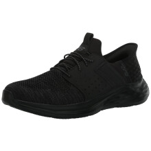 Skechers USA Garner-Newick 210803 Chaussures basses lacets lastiques pour homme Noir/Noir, pointure 40