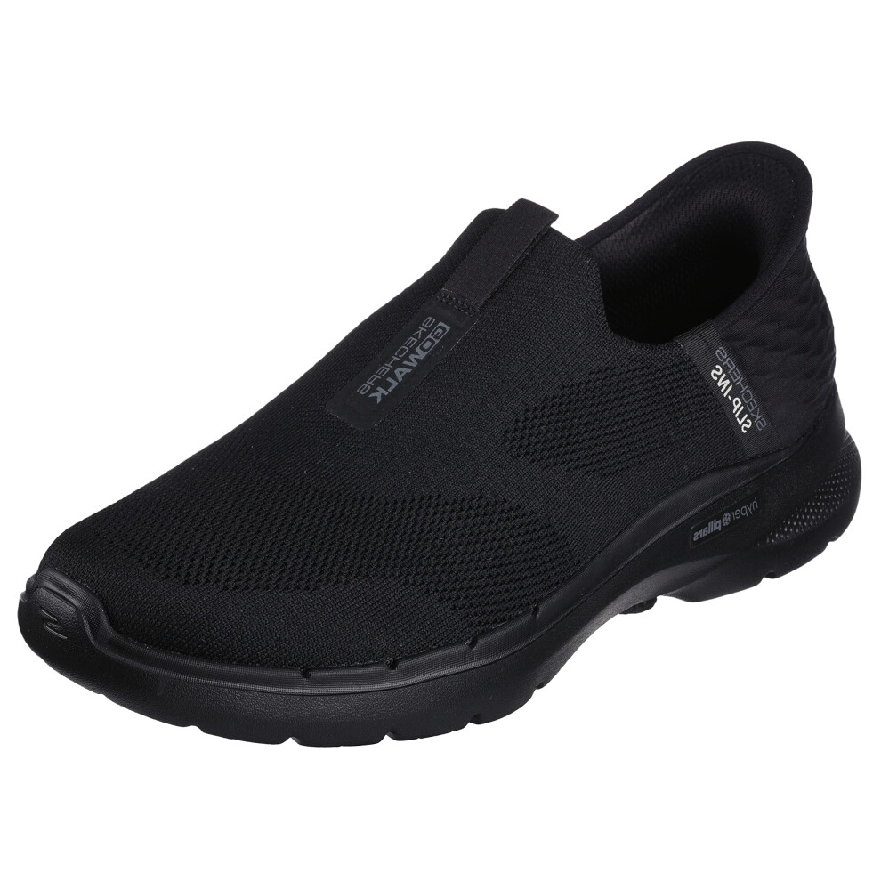 Skechers Men's Gowalk 6 Slip-Ins-Athletic Slip-On Walking Shoes | Casual Sneakers with Memory Foam  Black  12.5