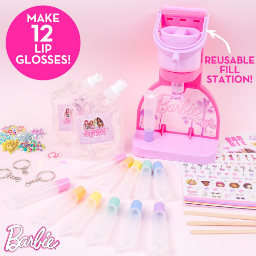 Barbie Barbie Σετ Δημιουργίας Lip Gloss, Φτιάχνει 12 Αξεσουάρ & Κλειδοθήκες, Τέχνη για Παιδιά 6+ 1