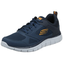 Skechers Men's Walking Sneaker Navy Leather Mesh Trim 13