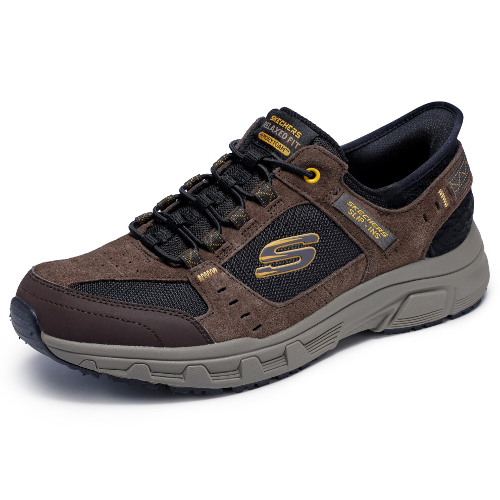 Skechers Men's Oak Canyon Consistent Winne Hands Free Slip-In Sneaker Brown/Black 13