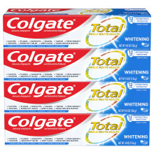 Colgate Total Tandblekning Tandkräm, 10 Fördelar Inkl. Känslighetslindring, Whitening Mint, 4.8 oz (4-pack)