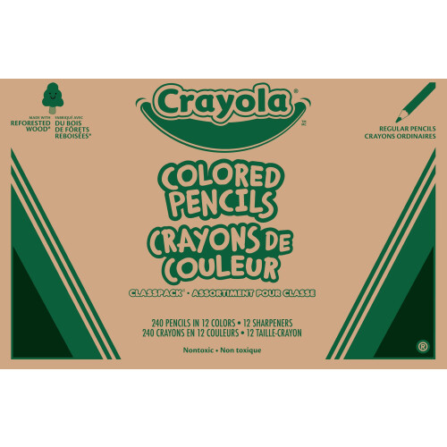Crayola Crayola Χρωματιστά Μολύβια Classpack (240τμχ), Απαραίτητα για Δασκάλους, Χονδρική Προμήθεια