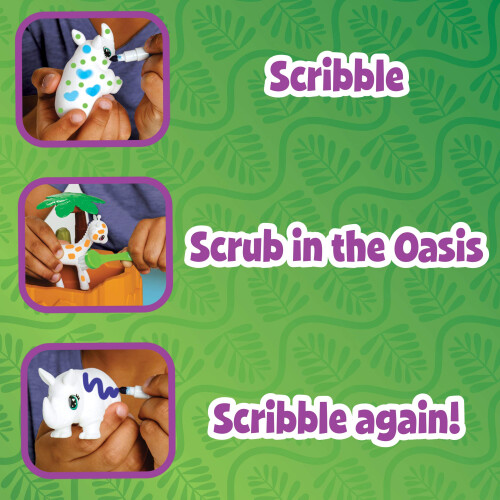 Crayola Crayola Scribble Scrubbie Ζωάκια Σαφάρι, Δημιουργικό παιχνίδι, Δώρο για παιδιά 3-6 ετών 2