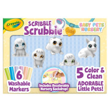 Crayola Scribble Scrubbie Baby Pets Nursery, Baby Animal Toys for Toddlers & Kids, Gift for Girls & Boys, Ages 3, 4, 5