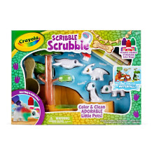 Crayola Scribble Scrubbie Pets Dinosaurier-Wasserrutsche, Dinosaurier-Spielzeug fur Kinder, Haustierpflegespielzeug fur Jungen und Madchen ab 3 Jahren