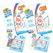 Crayola Color Wonder Romp Vrije Kleurset (120ct), 100 Kleurpagina's, 20 Mini Markers, Reisactiviteit, Peuter Cadeau, 3+