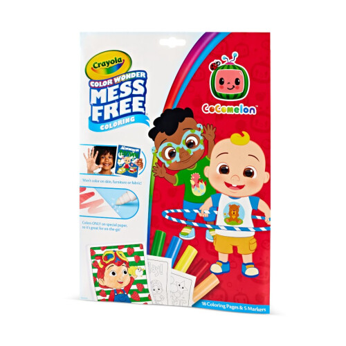 Crayola Crayola Color Wonder Cocomelon Χρωματιστές Σελίδες & Μαρκαδόροι, Χωρίς Λάσπη, Δώρο για Παιδιά 3-6 2