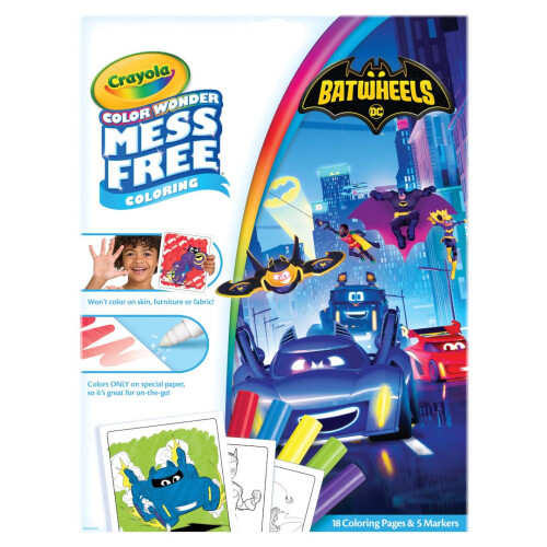 Crayola Crayola Batwheels Χρώματα Wonder, Χωρίς Λάθη, Δώρο για Παιδιά 3-6 Ετών 1