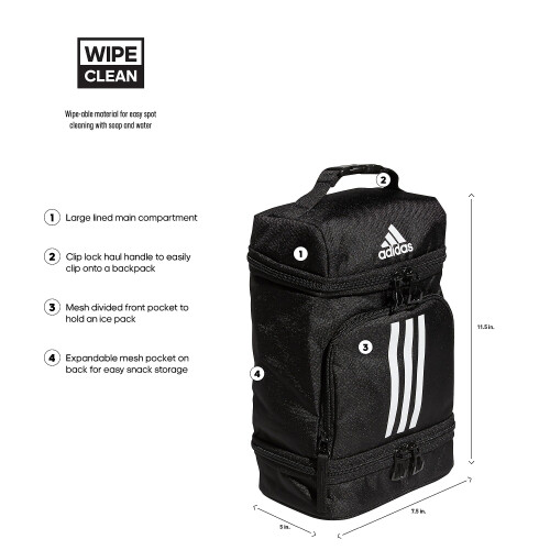 Adidas adidas Excel 2 Isolierte Lunchtasche, Schwarz/Wei   , Einheitsgr      e 1