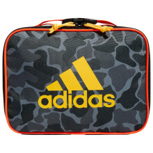 adidas Unisex Foundation Insulated Lunch Bag (6L) Food Container Carry Box for Kids/Adults Nomad Camo Grey/Solar Gold/Solar Red