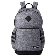 adidas Classic 3-Stripe Durable Backpack Student Athletic Sport Laptop Book Bag  Jersey Onix Grey/Black/4.0  One Size