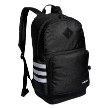 adidas Classic 3-Stripe Durable Backpack Student Athletic Sport Laptop Book Bag  Black/White/4.0  One Size