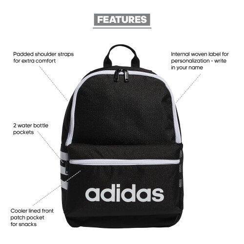Adidas Batoh adidas Classic 3S pro chlapce a dvky Cern/bl jedna velikost 1