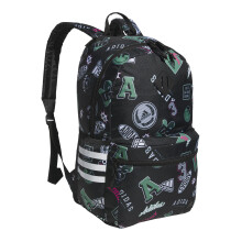 adidas Classic 3-Stripe Durable Backpack Student Athletic Sport Laptop Book Bag Rec League Black/White/5.0 One Size