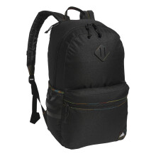 adidas Classic 3-Stripe Durable Backpack Student Athletic Sport Laptop Book Bag Black/Pulse Magenta Pink/Rainbow/5.0 One Size