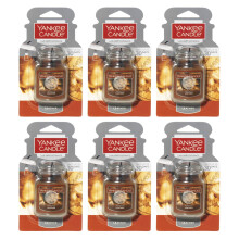 Yankee Candle Auto Luchtverfrissers, Hangende Car Jar Ultimate Leather Geur, Neutraal tot 30 Dagen, Bruin, 1 Stuk