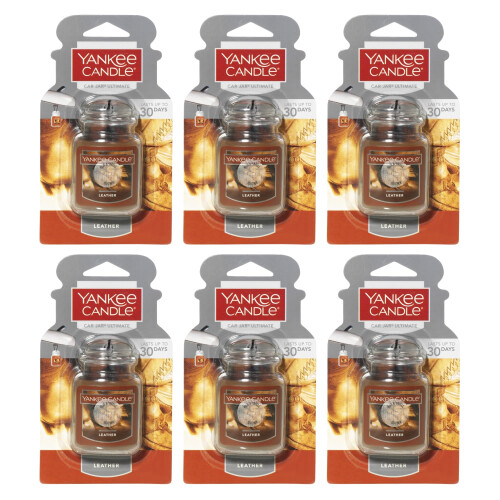 Yankee Candle Yankee Candle Αεροφρέσκο Αυτοκινήτου, Ultimate Leather, Εξουδετερώνει Οσμές έως 30 Ημέρες, Καφέ