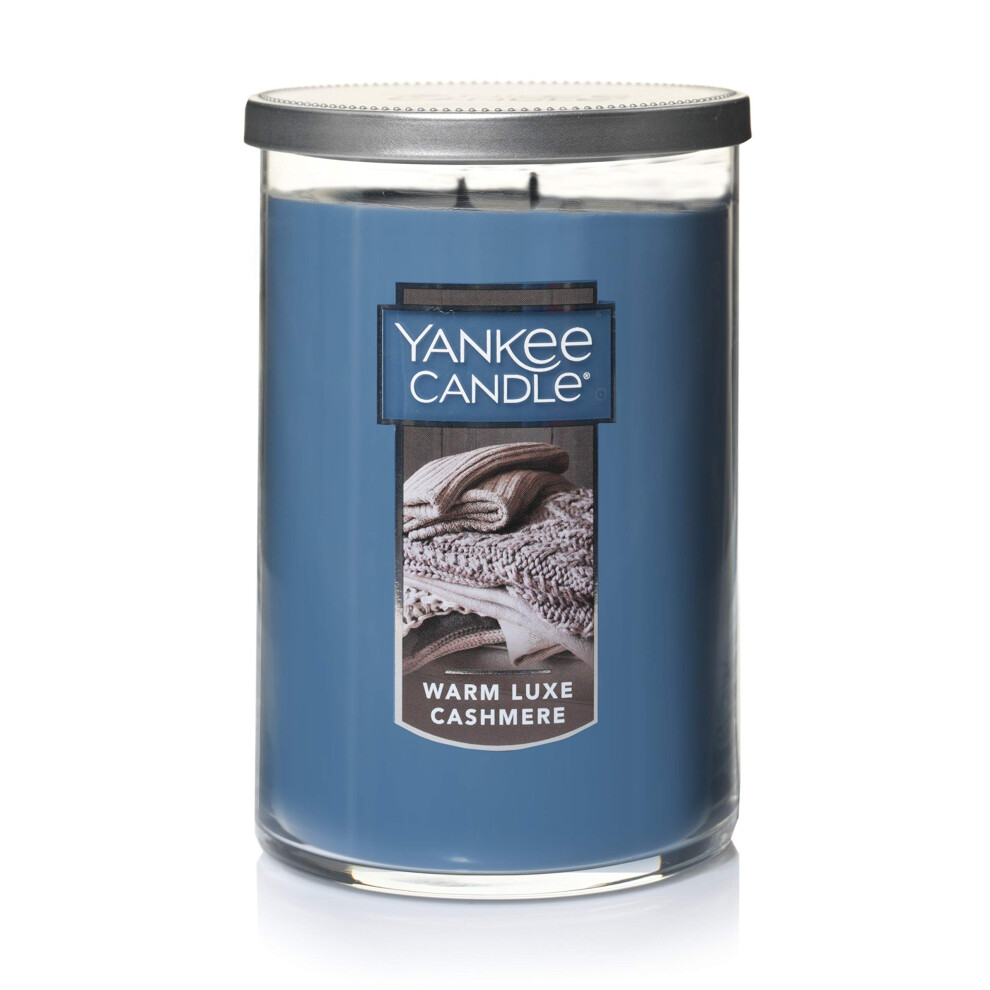 Yankee Candle Warm Luxe Cashmere Scented  Classic 22oz Large Tumbler 2-Wick Candle  Over 75 Hours of Burn Time  Ideal for Fall Decor  Home Fragrance