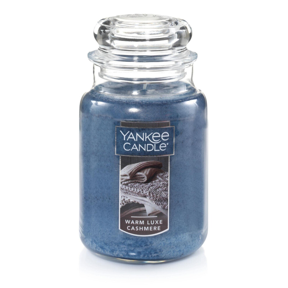 Yankee Candle Warm Luxe Cashmere Scented  Classic 22oz Large Jar Single Wick Aromatherapy Candle  Over 110 Hours of Burn Time  Quality Paraffin Grade-image-OPC-PFT2HJB-NEW