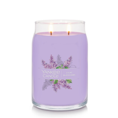 Yankee Candle Yankee Candle Άνθη Λιλά, Σαρωτική 20oz Μεγάλη Κερί 2-Φιτίλι, Πάνω από 60 Ώρες Καύσης 1