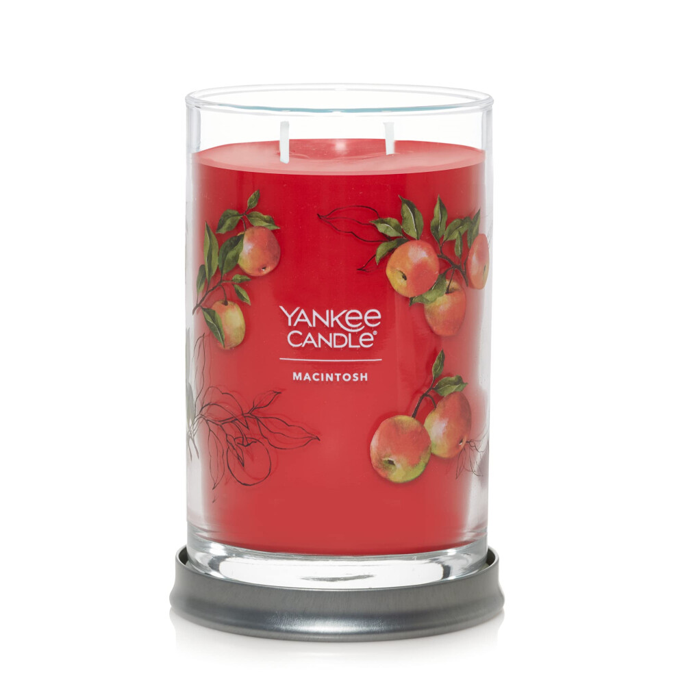 Vela Yankee Candle Macintosh Scented Signature De 20 Oz, Vaso Grande De 2 Mechas, M S De 60 Horas De Combusti N-image