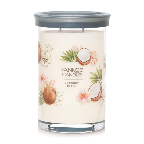 Yankee Candle Yankee Candle Άρωμα Καρύδας Παραλίας, 20oz Μεγάλο Τάπερ 2-Φωτιά Κερί, Πάνω από 60 Ώρες Καύσης 1