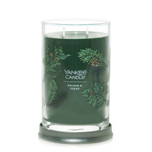 Yankee Candle Balsam & Cedar Scented Signature 20oz Large Tumbler 2-Wick Candle Over 60 Hours of Burn Time - Christmas | Holiday Fragrance