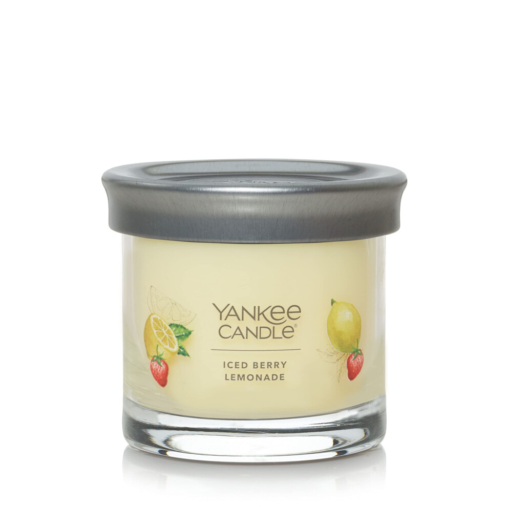 Vela Yankee Candle Con Aroma A Limonada Helada De Bayas, De 113 G, En Vaso Peque O De Una Sola Mecha, Con M S De 20 Horas De Duraci N.-image