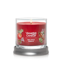 Yankee Candle Rode Appel Krans Geur, Signature 4.3oz Kleine Tumbler Kaars, Meer dan 20 Uur Brandtijd