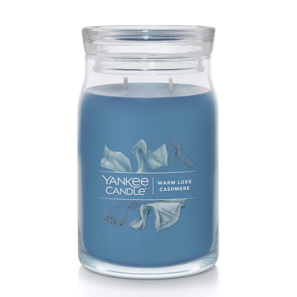 Yankee Candle Warm Luxe Cashmere Scented  Signature 20oz Large Jar 2-Wick Candle  Over 60 Hours of Burn Time