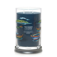 Yankee Candle Mediterraneaanse Bries Geur, Signature 20oz Grote Tumbler 2-Wick Kaars, Meer dan 60 Uur Brandtijd