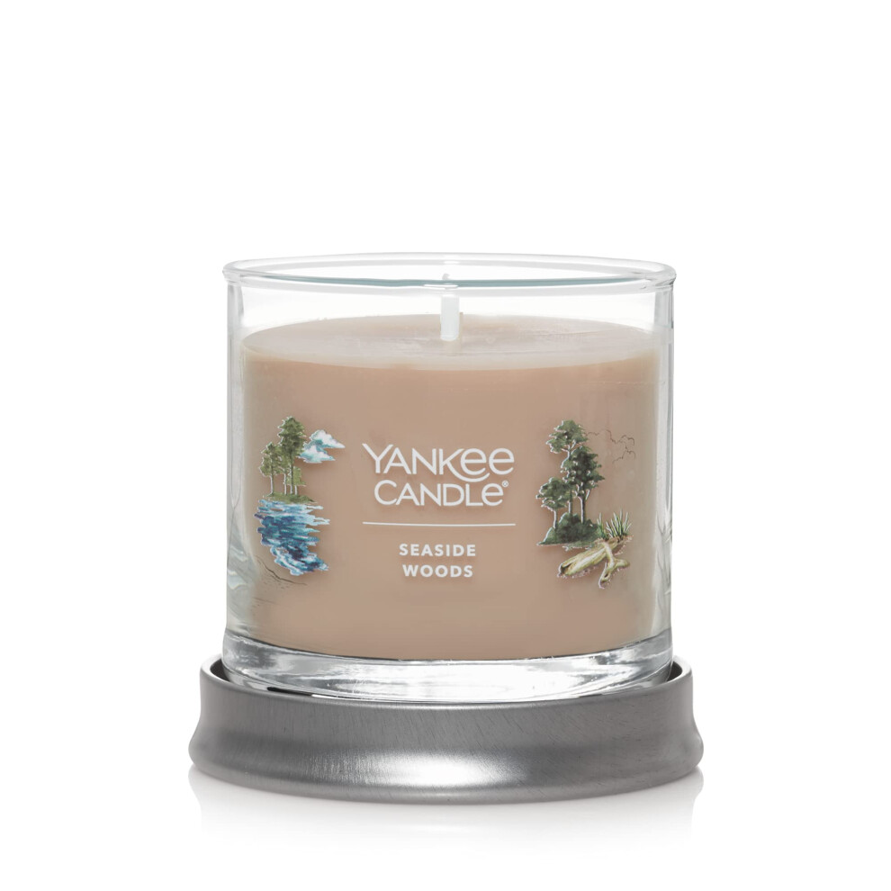 Yankee Candle Seaside Woods Scented  Signature 4.3oz Small Tumbler Single Wick Candle  Over 20 Hours of Burn Time-image-OPC-PFT6XFH-NEW